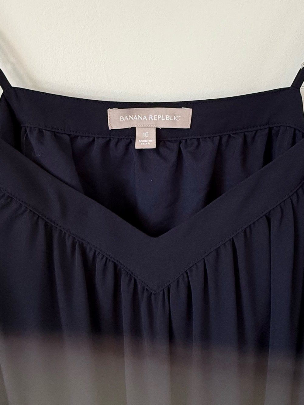 Banana Republic Navy Slip Midi Dress with Tie Waist - Picture 3 of 8